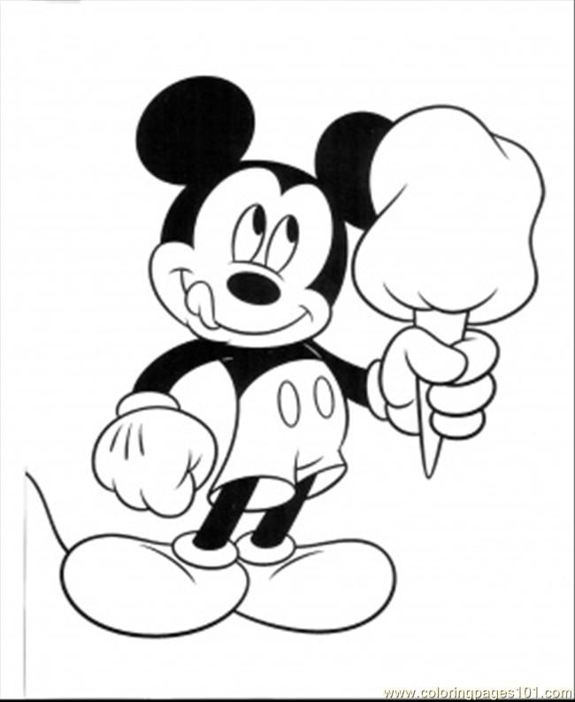 free printable Mickey mouse coloring page Ice Cream | coloring pages