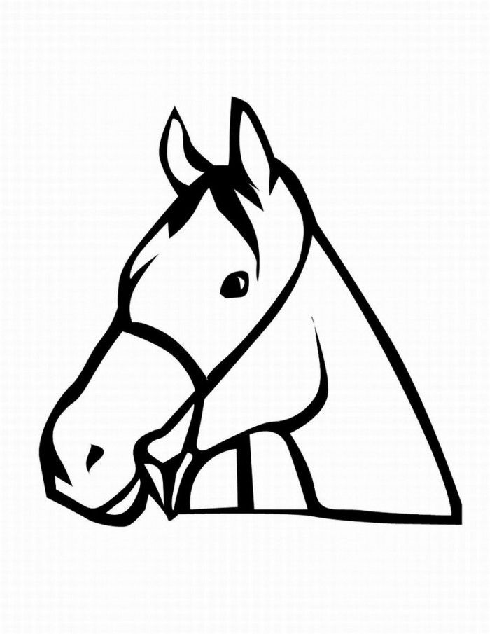 Horse Head Coloring Page For Kids