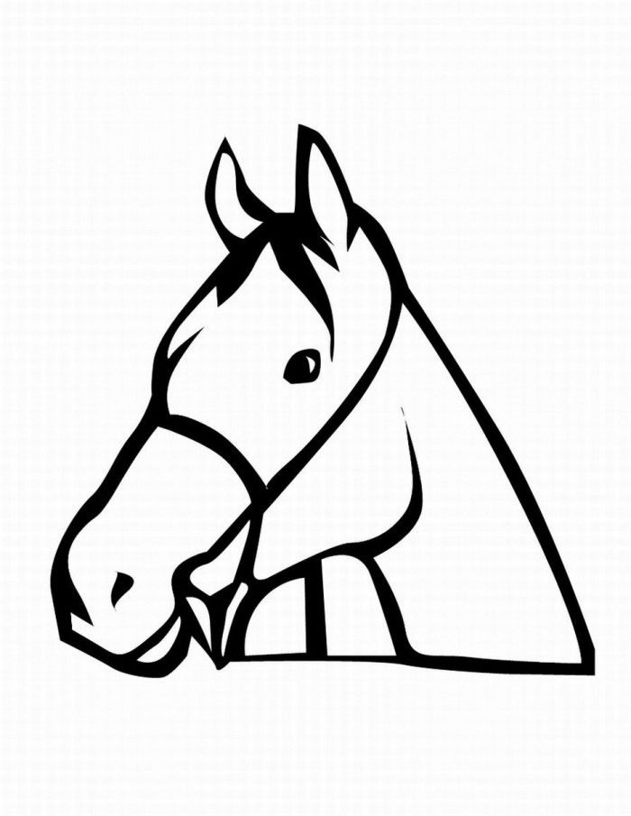 Horse Head Coloring Page For Kids | 99coloring.com