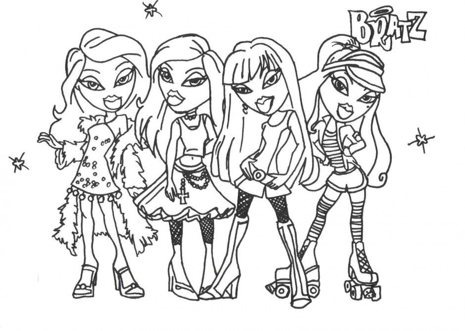 Bratz Coloring Pages Printable Book Front Cover Page Picture Id 