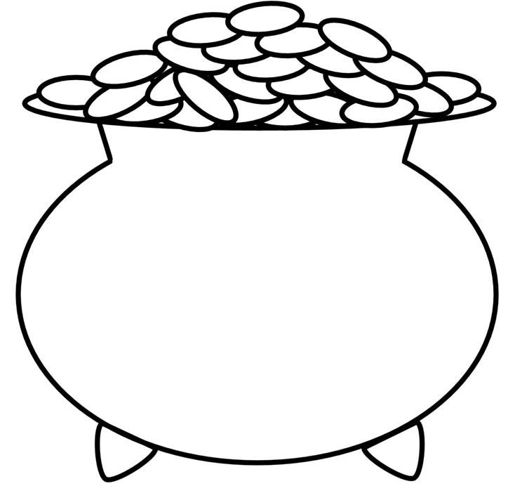 pot of gold coloring page | Coloring Picture HD For Kids | Fransus 
