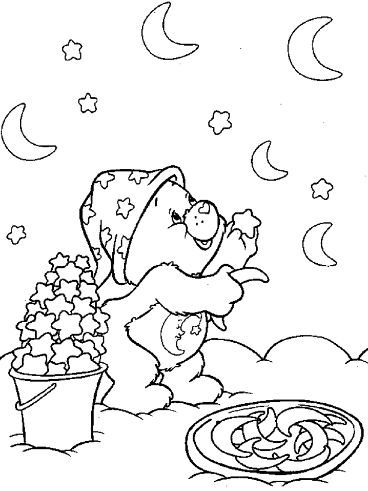 bedtime care bear Colouring Pages