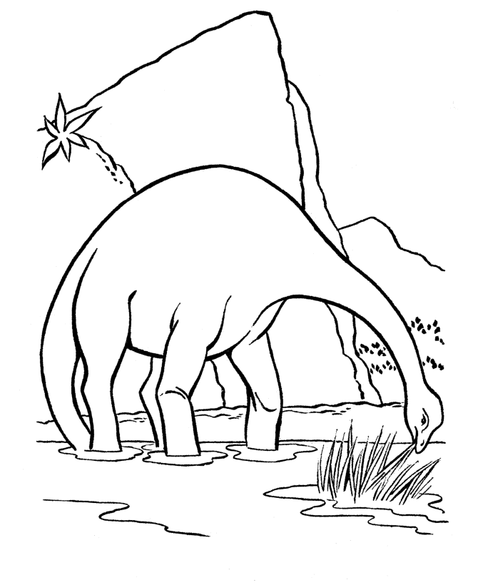 Dinosaur Coloring Pages | Apatosaurus or Brontosaurus Dinosaurs 