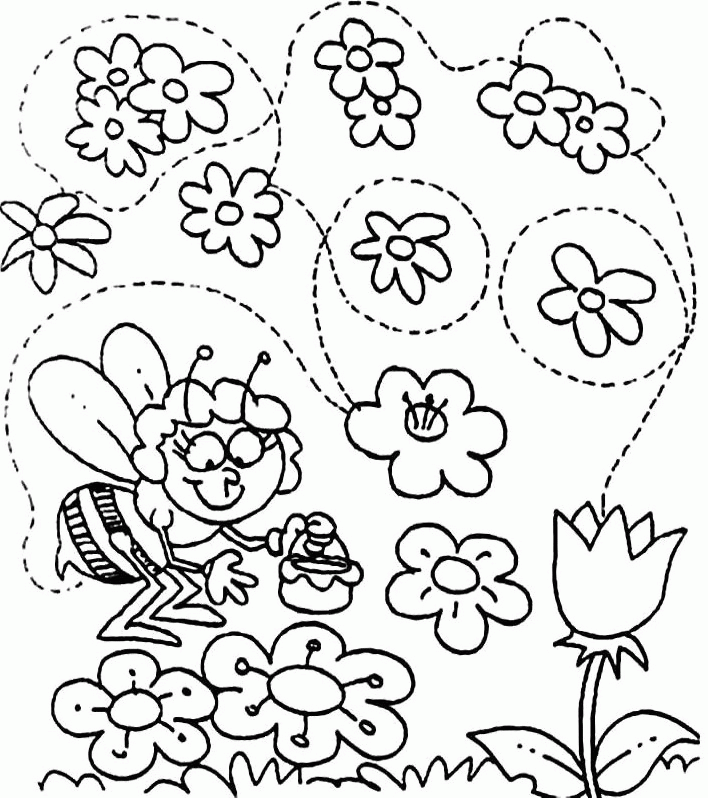 Welcome Spring Coloring Book Pages - Spring Day Coloring Pages 