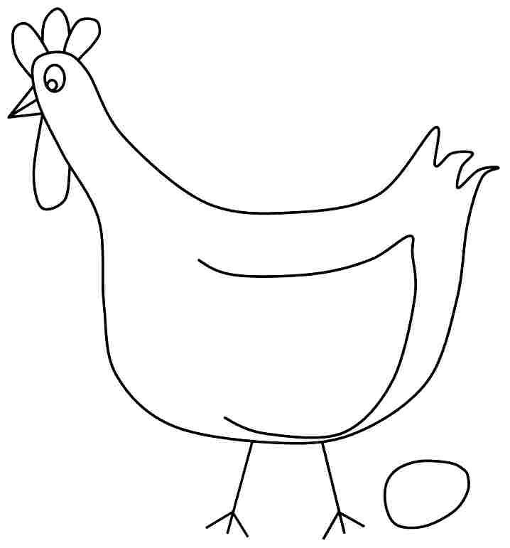 Hen Colouring Pages Chicken Printable Girls Tattoo