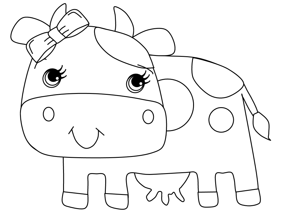 a big cow Colouring Pages