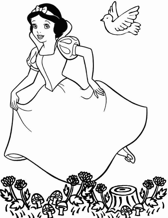 Disney Princess Coloring Pages Snow White