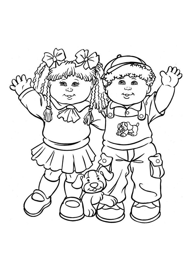 Cabbage Patch Kids Coloring Pages | Clipart