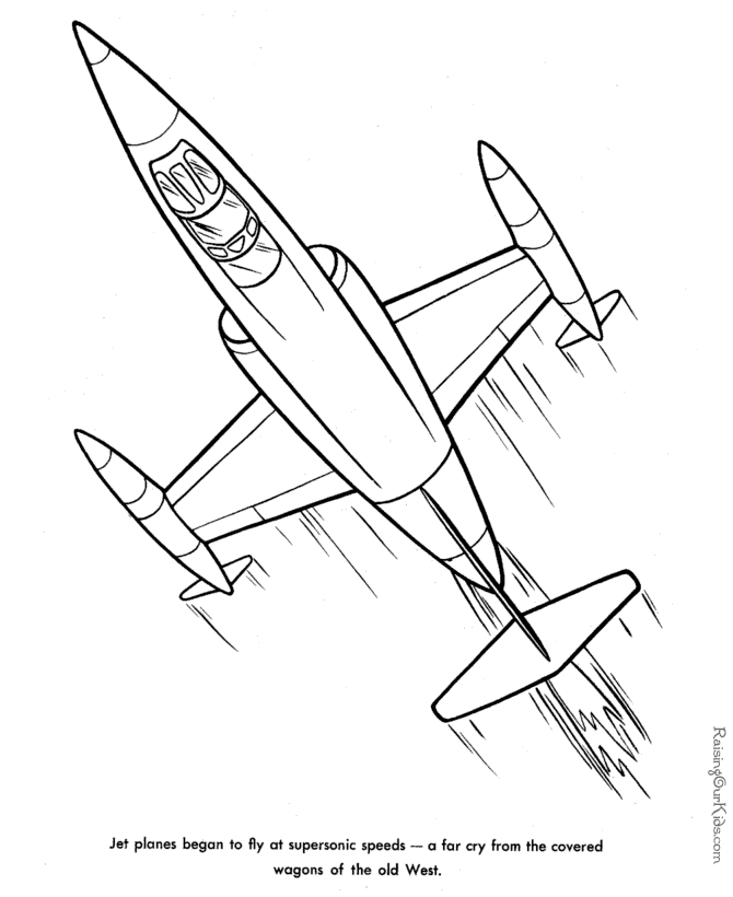 Jet coloring book page 028