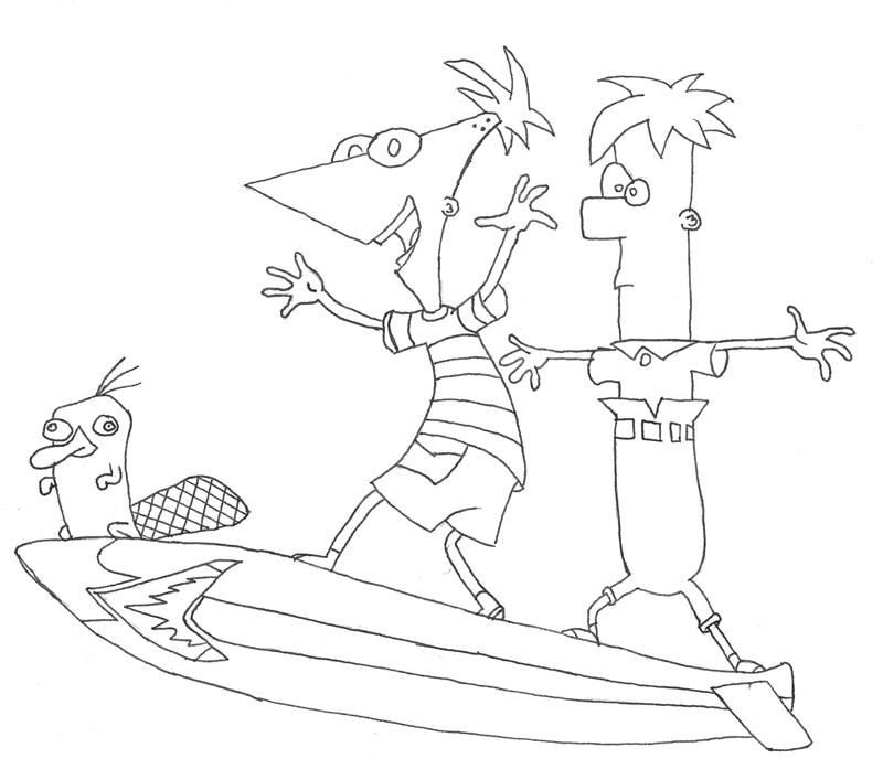 Phineas And Ferb Coloring Pages Printable