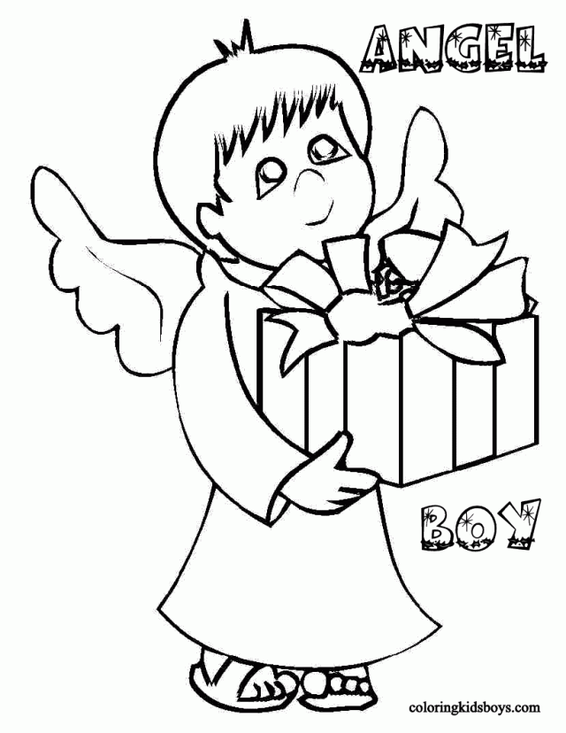 Interactive Magazine Christmas Angel Boy Coloring Pages 291403 