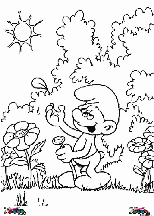 pa smurf Colouring Pages