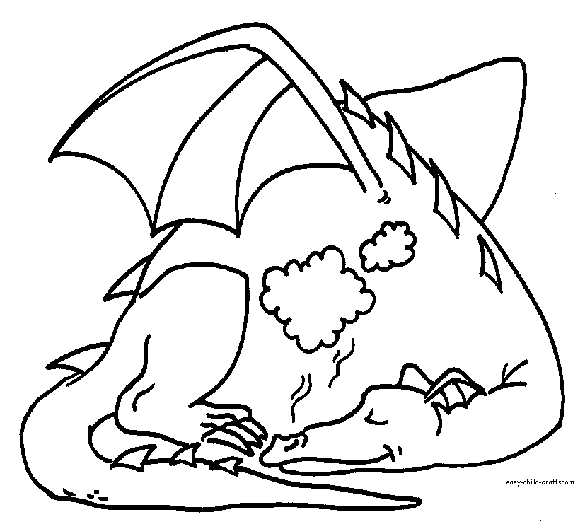 Baby Dragon - Dragon Coloring Pages : Coloring Pages for Kids 