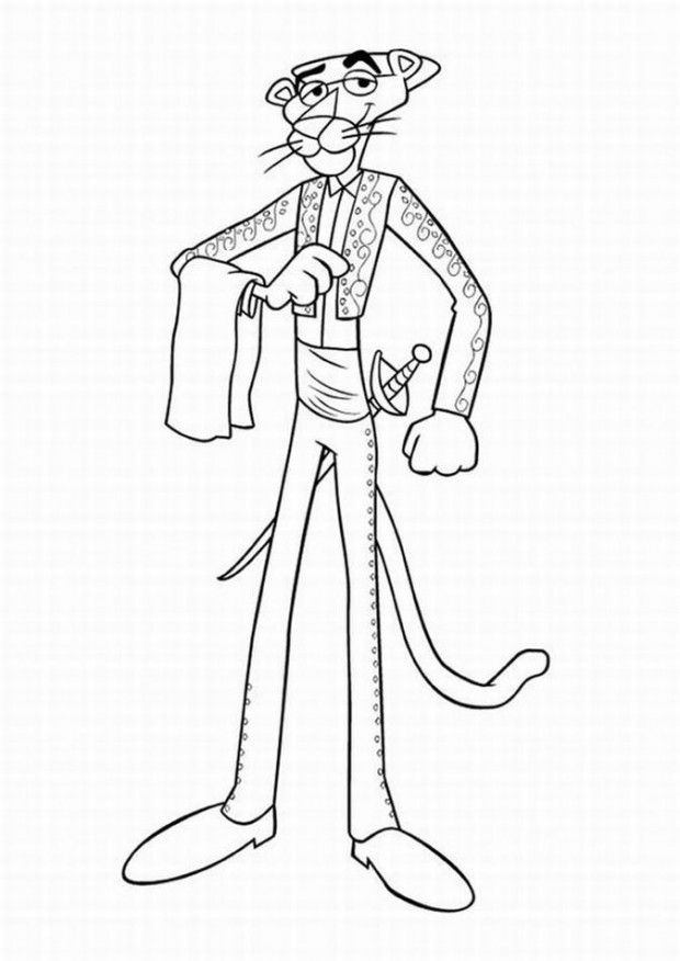 the pink panther coloring pages