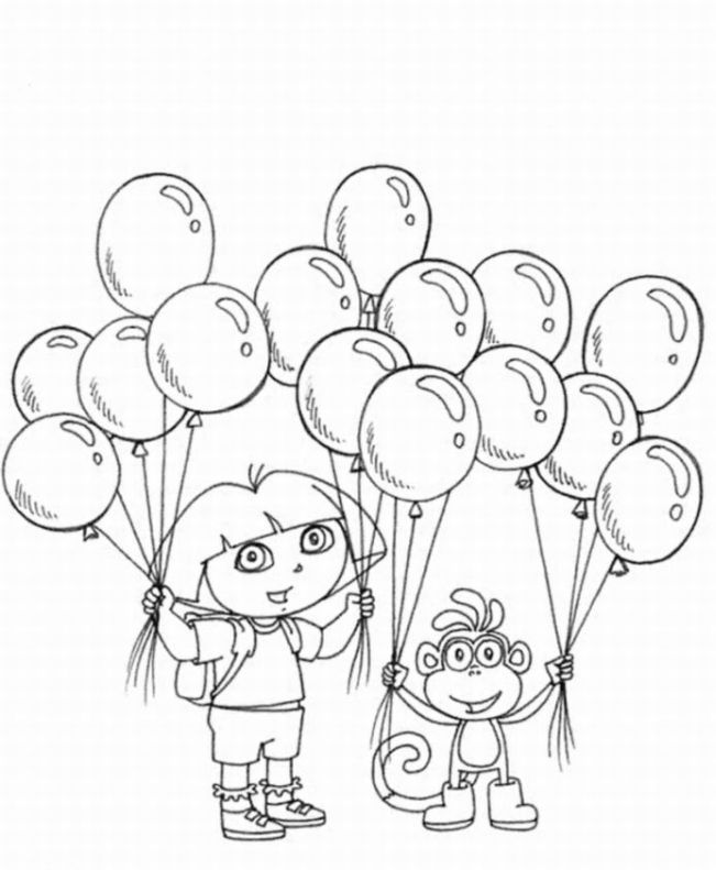 a dozen balloons Colouring Pages