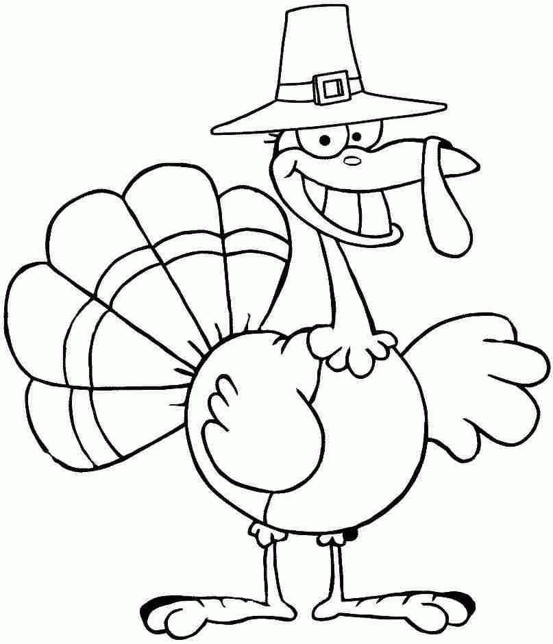 Printable Thanksgiving Turkey Colouring Pages For Little Kids #