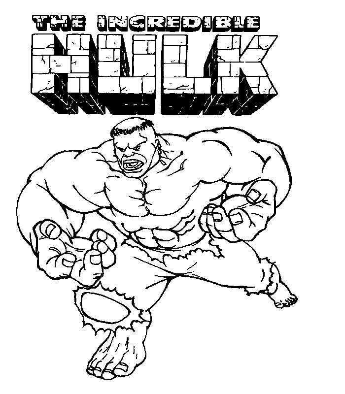Hulk Avengers Cartoon Coloring Pages