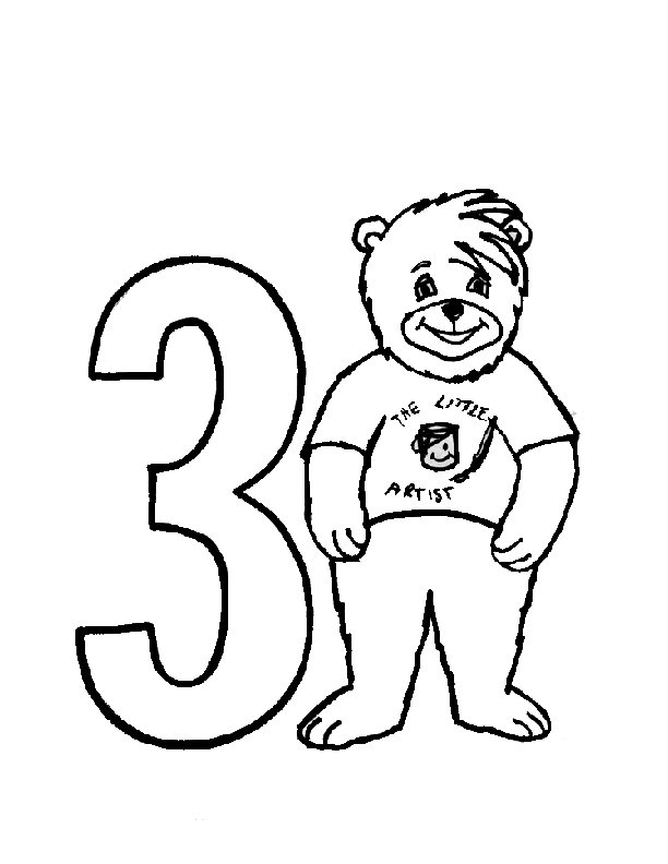 3 bears Colouring Pages (page 2)