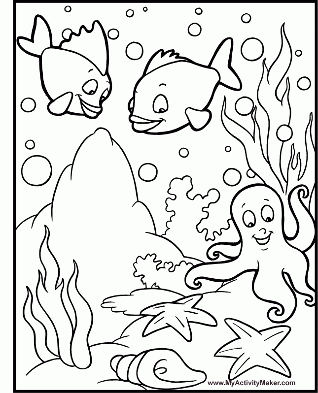 Fish Coloring Pages For Kids Printable