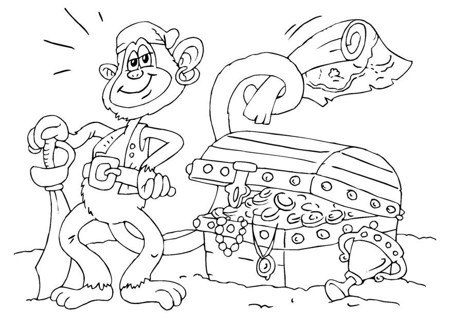 Coloring page treasure chest - img 25976.