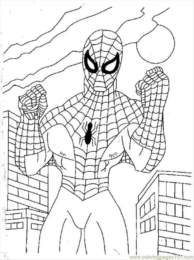 Coloring Pages Spiderman2 (Cartoons > Spiderman) - free printable 