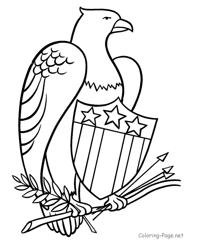Patriotic Flag - 4th of July coloring pages