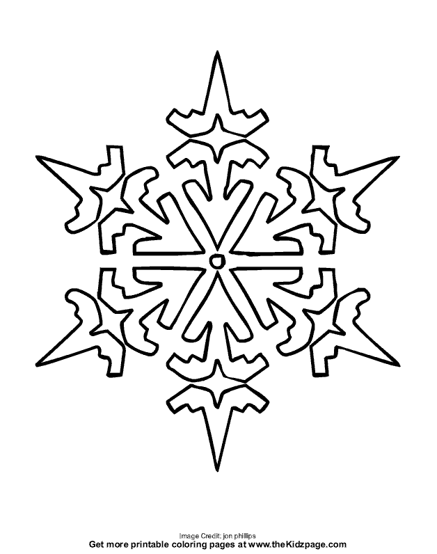 Snow Flake Coloring Page - Coloring Nation