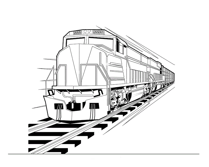 Print Train Ready To Go Coloring Page : Download Train Ready To Go 