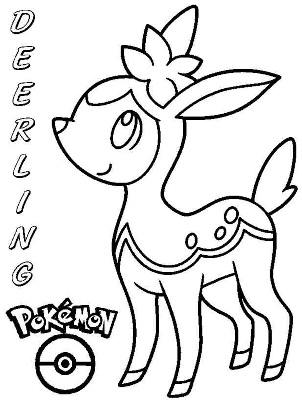 coloring books Pokemon Deerling to print and free download