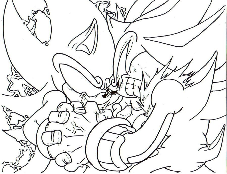 Super Shadow The Hedgehog Coloring Pages 10 | Free Printable 