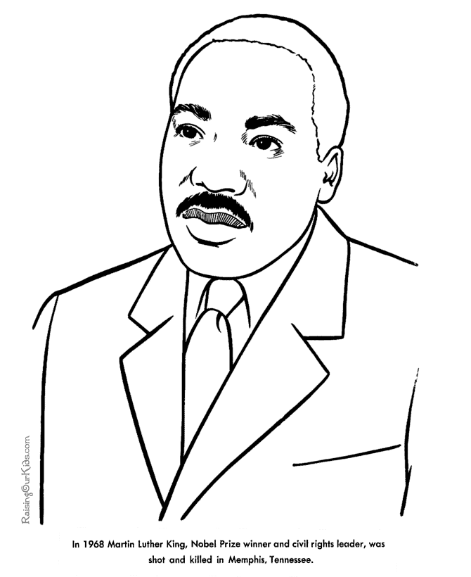 Martin Luther King coloring pages for kid 123