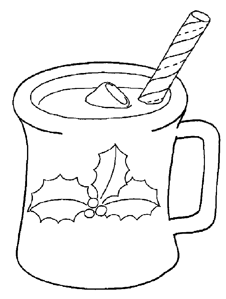 Hot Chocolate Coloring Page