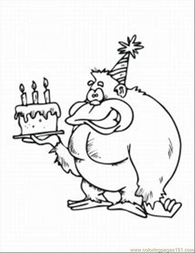 Coloring Pages Monkey Coloring Pages 1 Med (Mammals > Monkey 