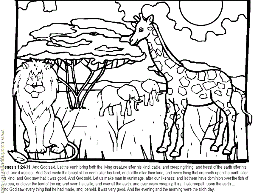 the story of creation Colouring Pages (page 2)