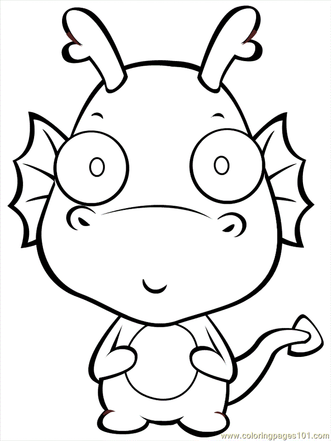 Cartoon Dragon Coloring Pages 307 | Free Printable Coloring Pages