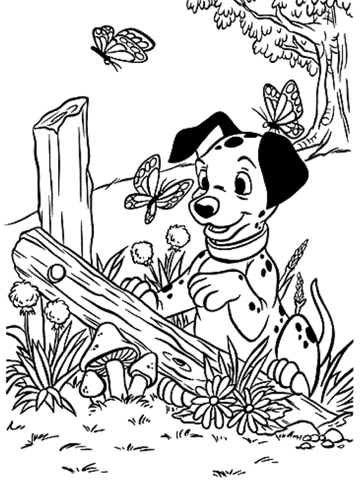 Cute 101 dalmatians Coloring Pages Free Printable Coloring Pages 