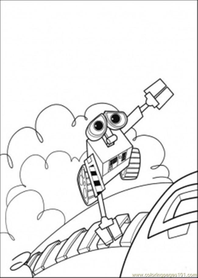 Wall E And Plant Coloring Pages