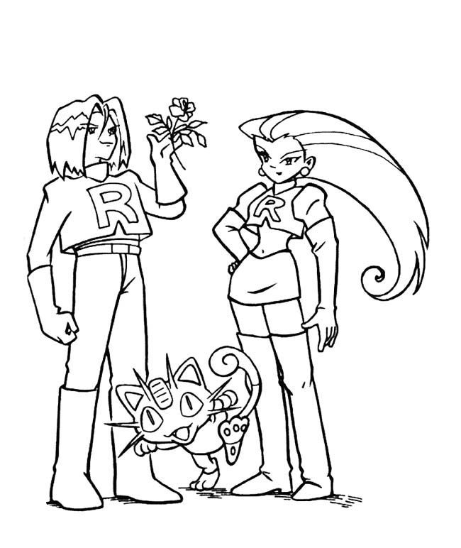 Team Rocket Coloring Page | Pokemon Coloring Page