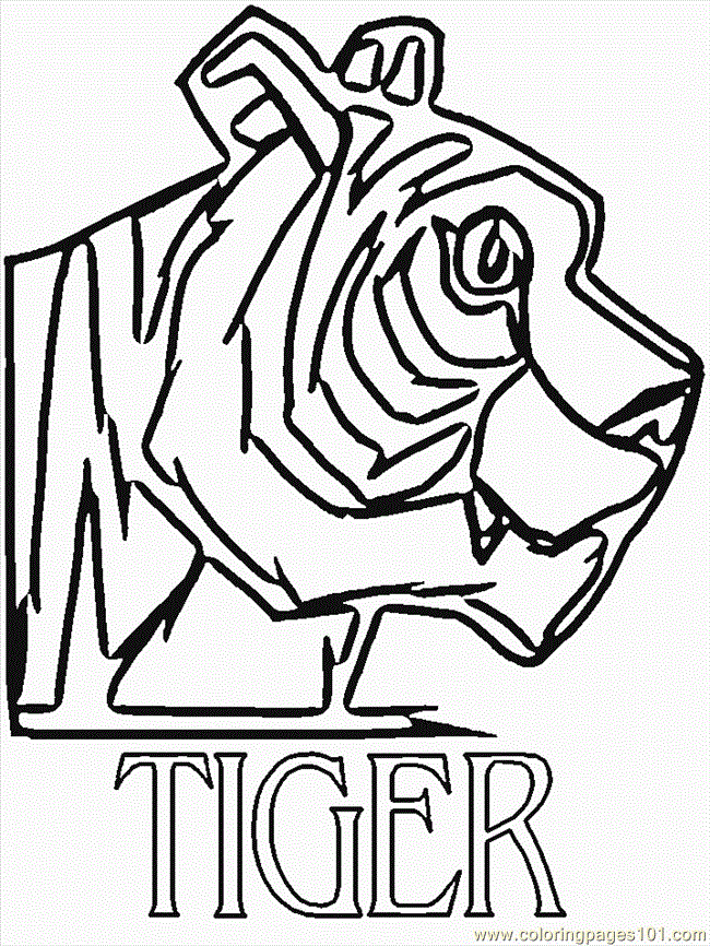 Coloring Pages Tiger Coloring 5 (Mammals > Tiger) - free printable 
