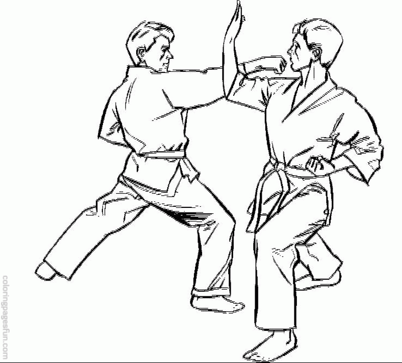 Full Size Karate Coloring Pages 5 - Free Printable Coloring Pages 