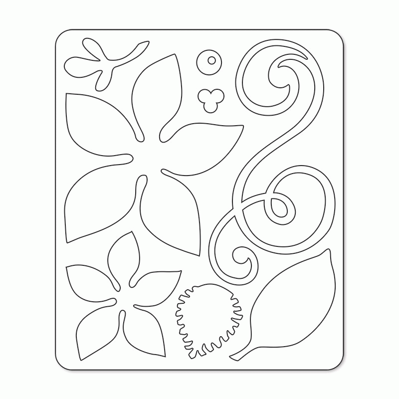 658733 Sizzix Sizzlits Die - Poinsettia Swirls by Brenda Walton 