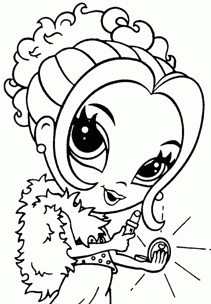 Girly Girl Coloring Pages