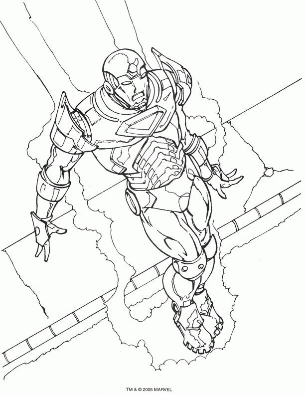 Free Coloring Pictures Iron Man