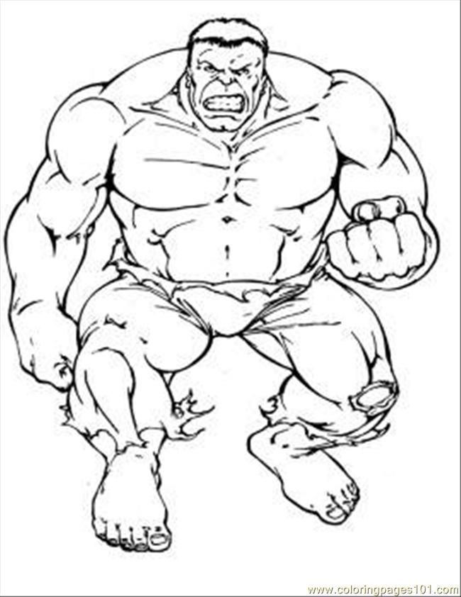 fun angry Hulk Colouring Pages