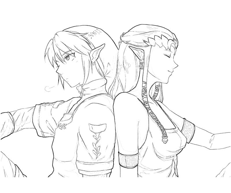 k legend of zelda Colouring Pages