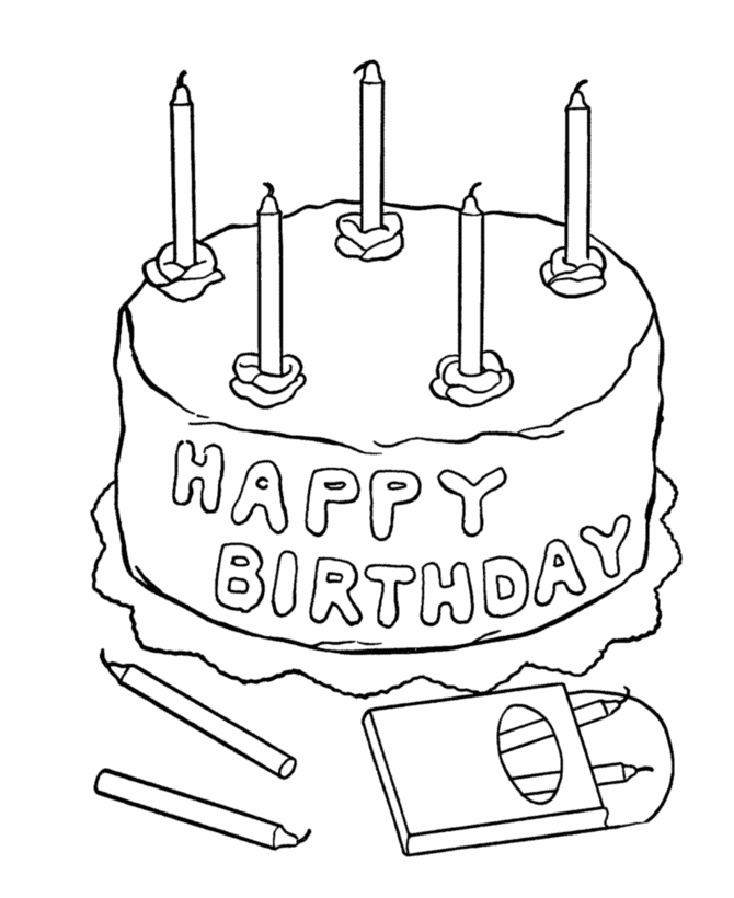 coloring pages birthday cake | HelloColoring.com | Coloring Pages