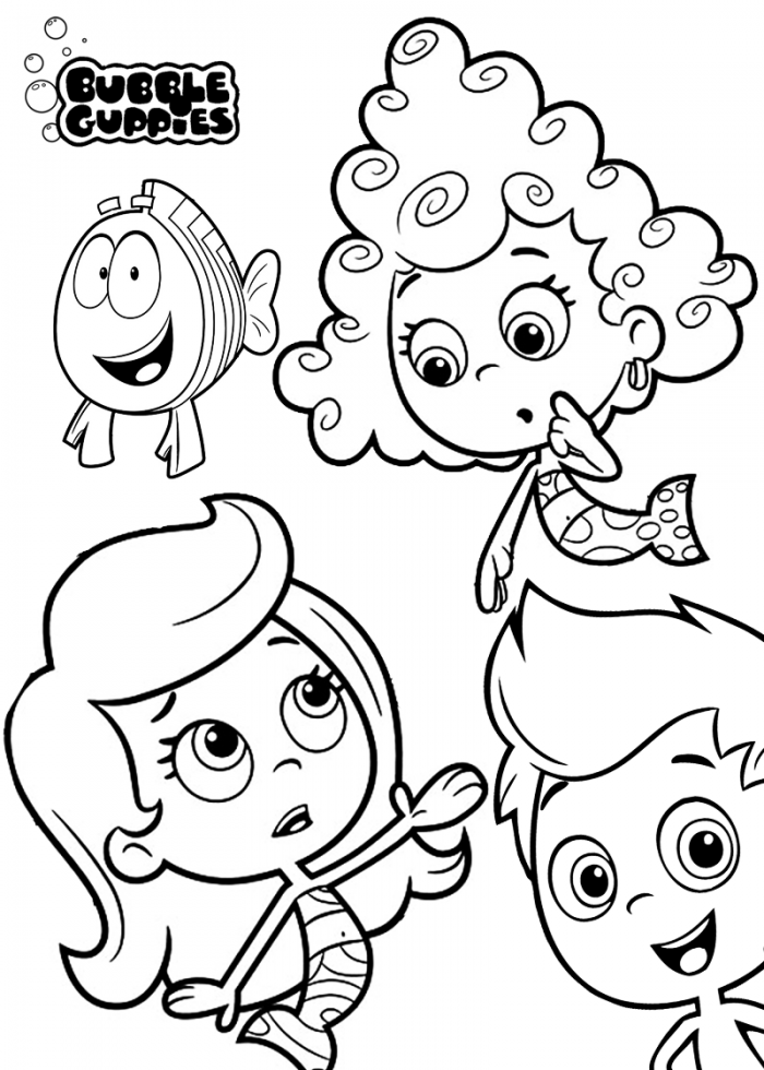 Bubble Guppies Printable Coloring Pages Picture | 99coloring.com