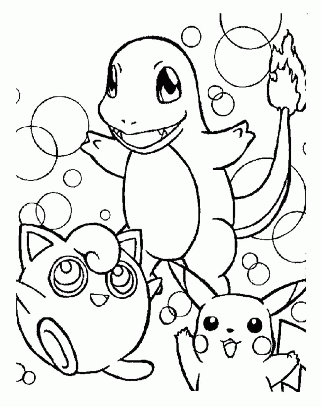 electric pokemon coloring pages pikachu and friends