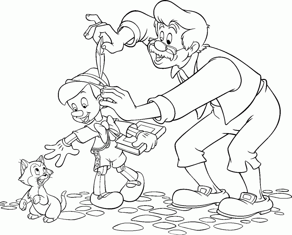 Pinocchio Coloring Page| Free Pinocchio Online Coloring