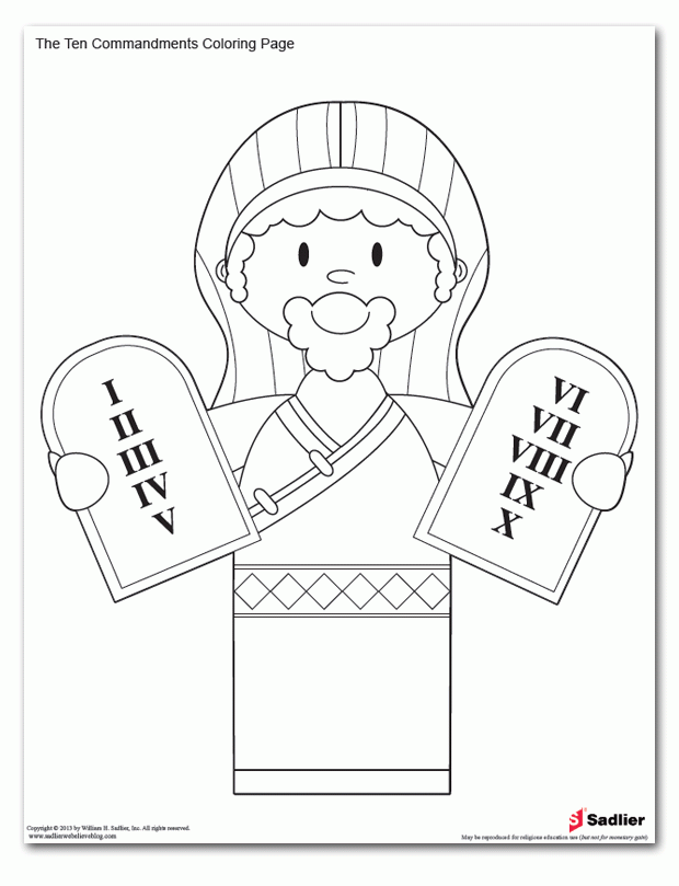 ten commandments Colouring Pages (page 2)